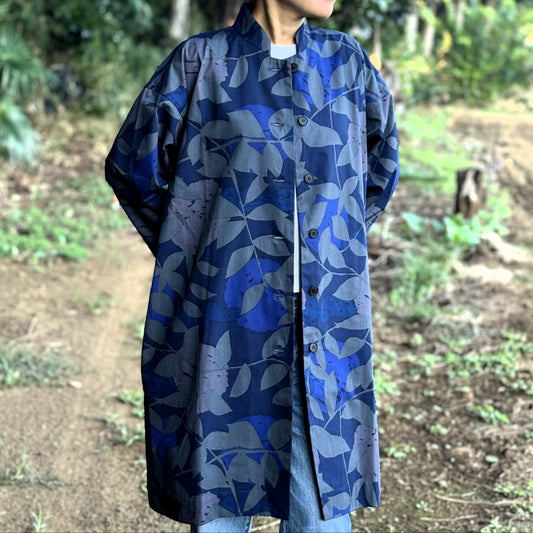 LAST1 ・Atelier coat “Kanna” Hikari (yellow x light gray)