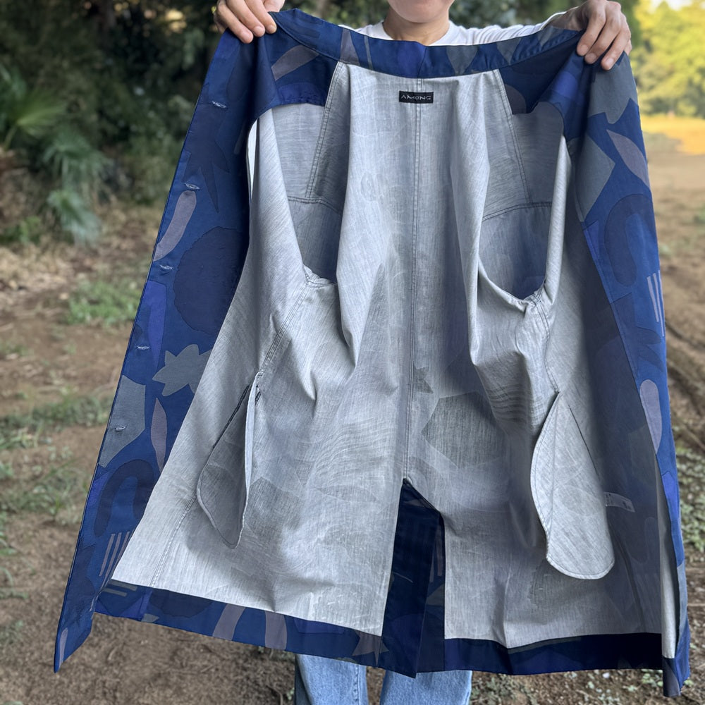 LAST1 ・Atelier coat “Kanna” Hikari (yellow x light gray)