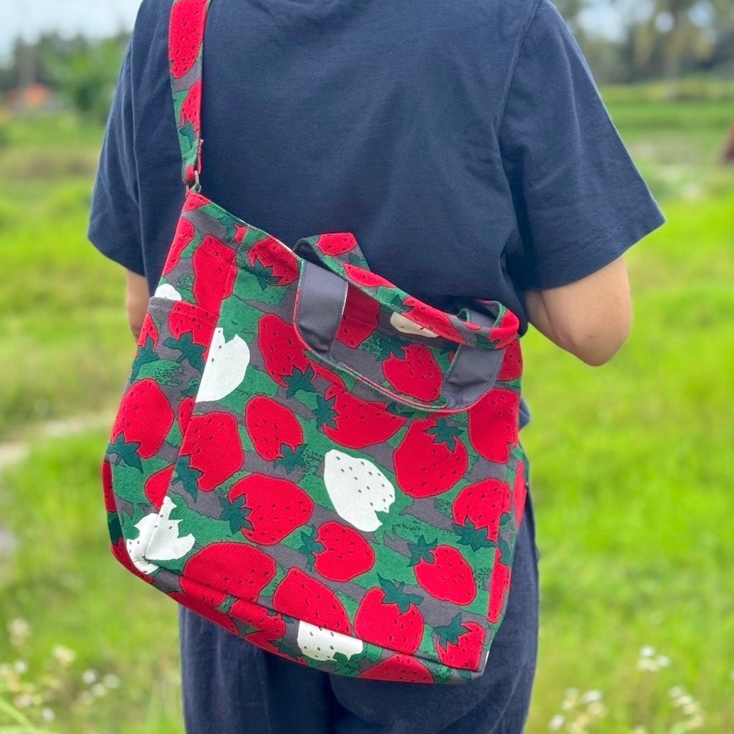 Shoulder tote bag "Ichigo Ichie(One life, one encounter)" Reunion_Large grain
