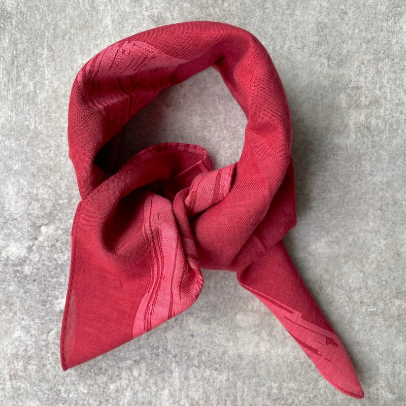 プチスカーフ「太陽と月」日光浴(コットン100%)月柄