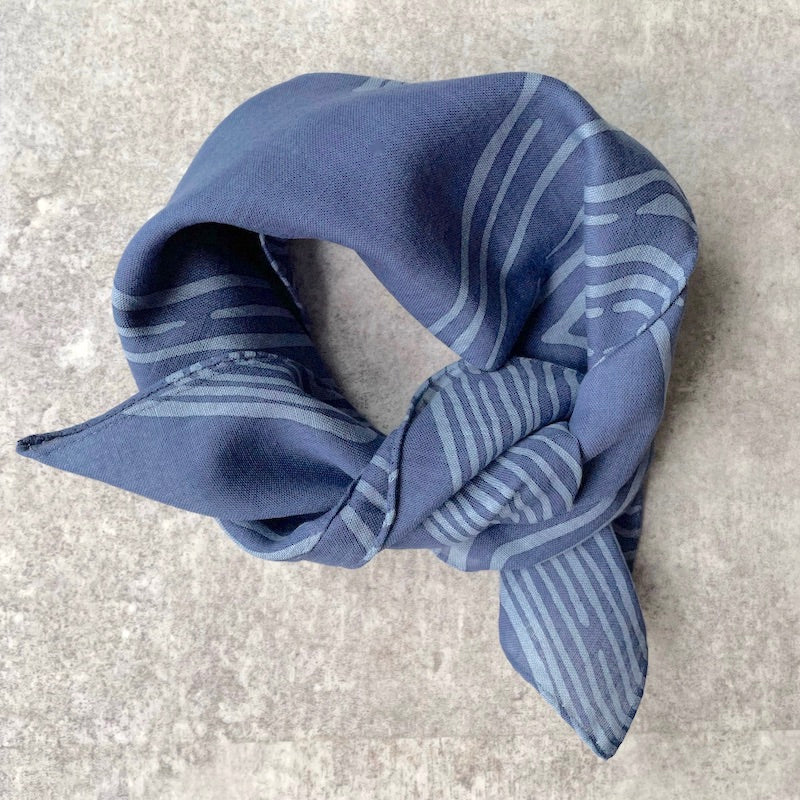 プチスカーフ「ミチ」落ち着こう(コットン100%)ひし柄