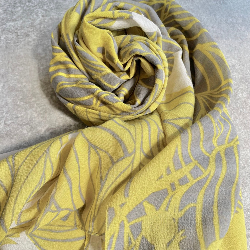 LAST1 スカーフ「カンナ」陽射し(コットンシフォン100%)