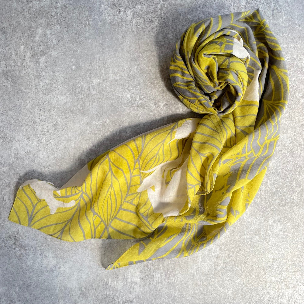 LAST1 スカーフ「カンナ」陽射し(コットンシフォン100%)