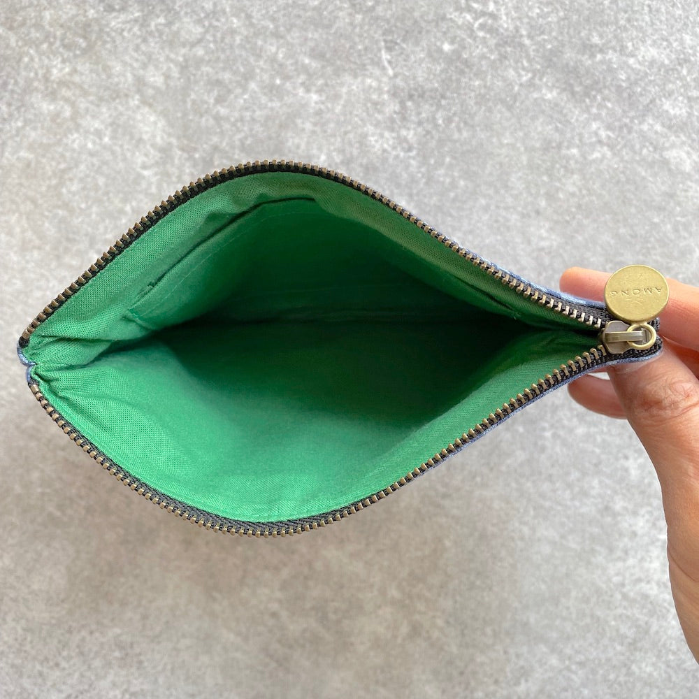 ポーチ 「ミチ」落ち着こう(ひし柄)