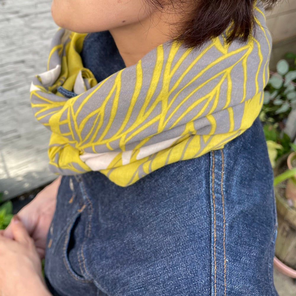 LAST1 スカーフ「カンナ」陽射し(コットンシフォン100%)