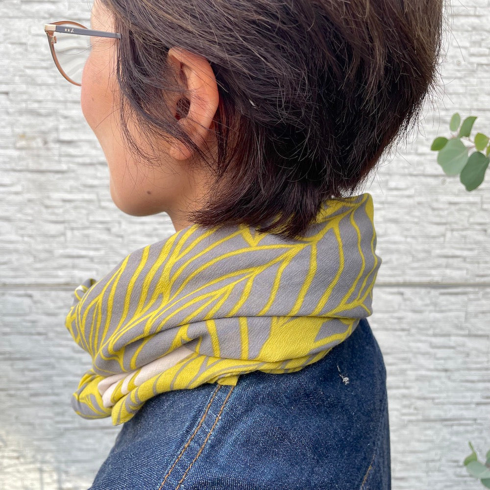 LAST1 スカーフ「カンナ」陽射し(コットンシフォン100%)