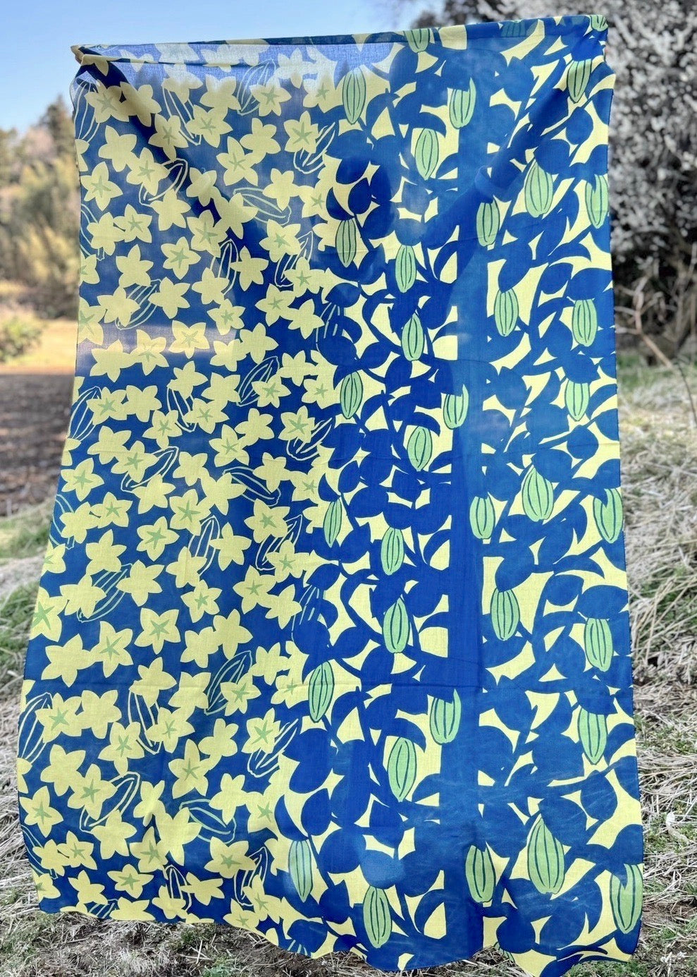 ストール「スターフルーツ」スター(コットンシフォン100%)