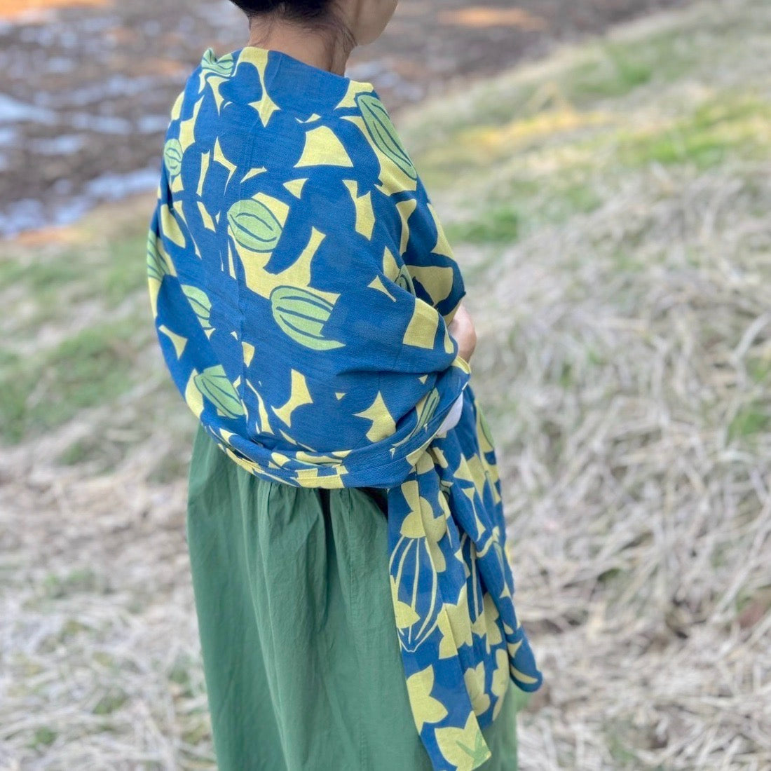 ストール「スターフルーツ」スター(コットンシフォン100%)