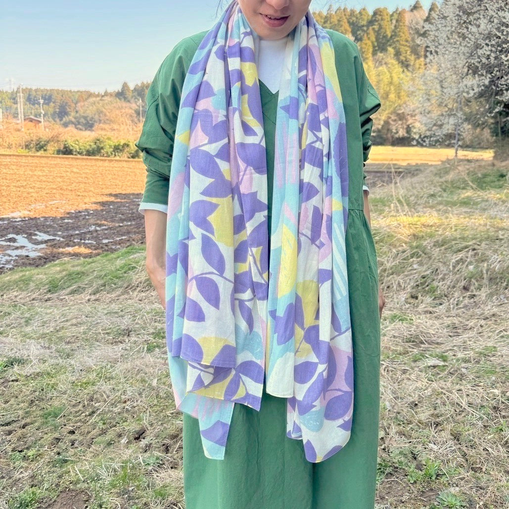 LAST1・ストール「テンキ」うららか(コットンシフォン100%)