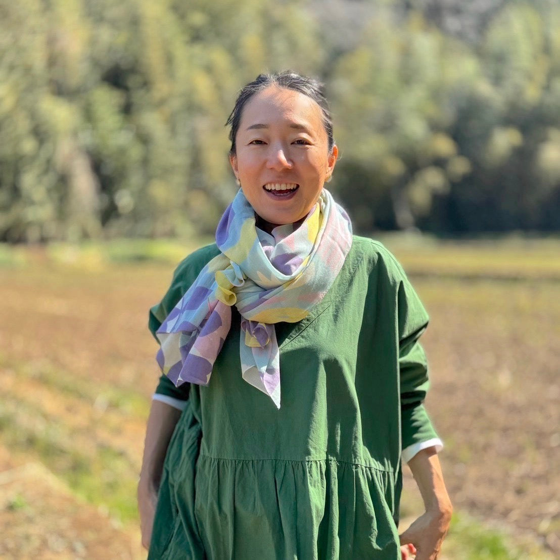 LAST1・ストール「テンキ」うららか(コットンシフォン100%)