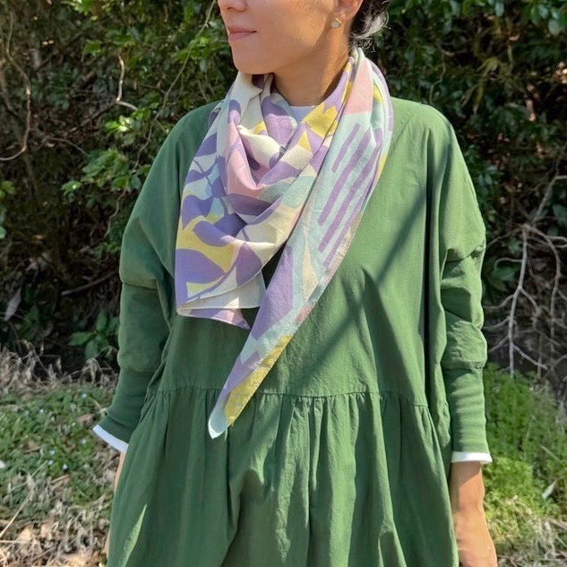 スカーフ「テンキ」うららか(コットンシフォン100%)