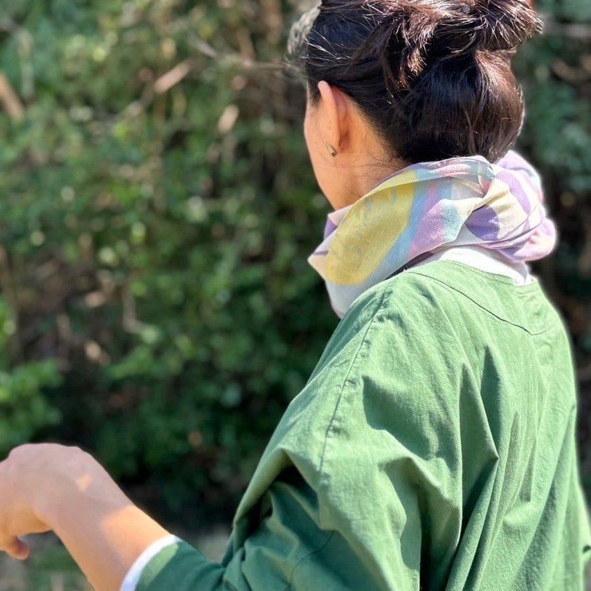 スカーフ「テンキ」うららか(コットンシフォン100%)