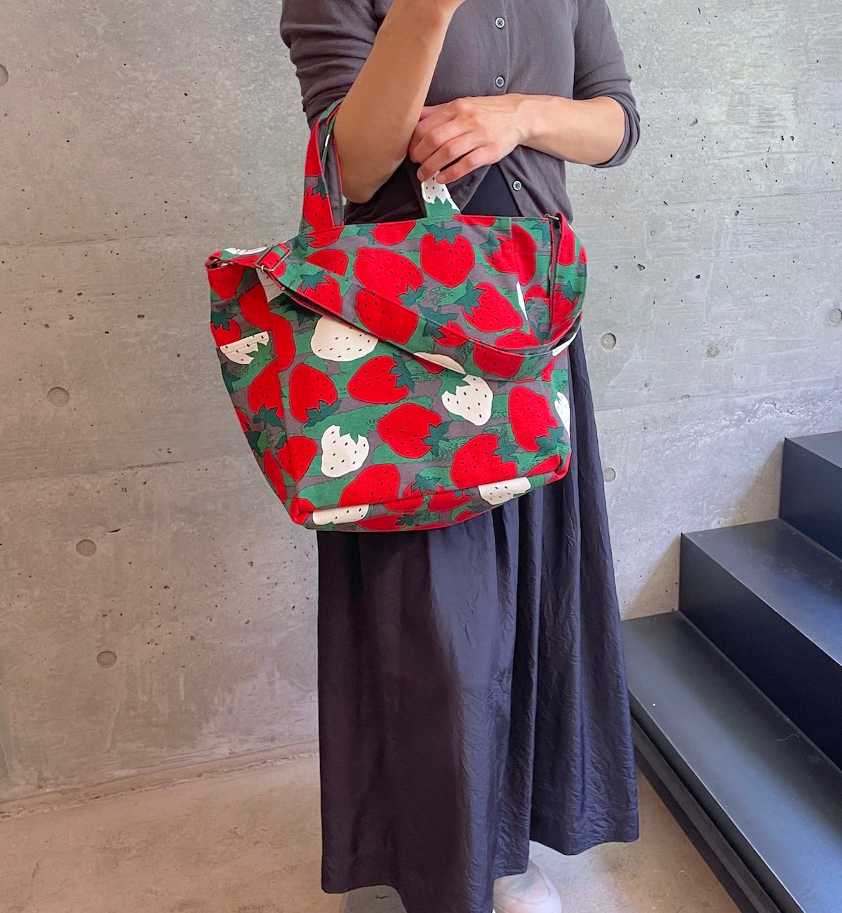 Shoulder tote bag "Ichigo Ichie(One life, one encounter)" Reunion_Large grain