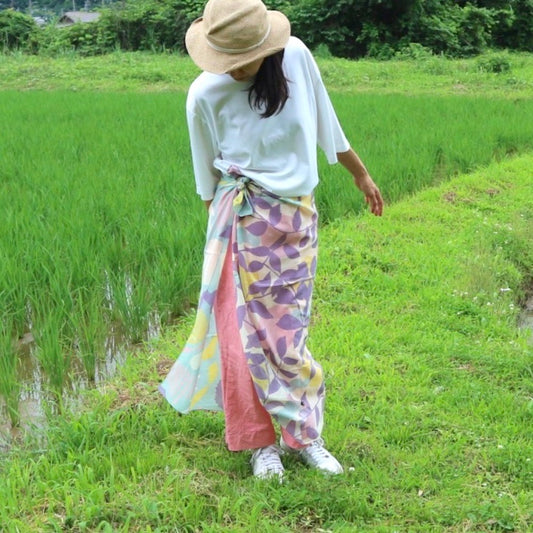 スカーフ「テンキ」うららか(コットンシフォン100%)