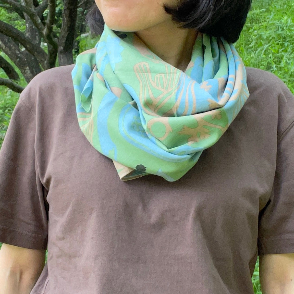 スカーフ「スパイス」アレンジ(コットン75%レーヨン25%)