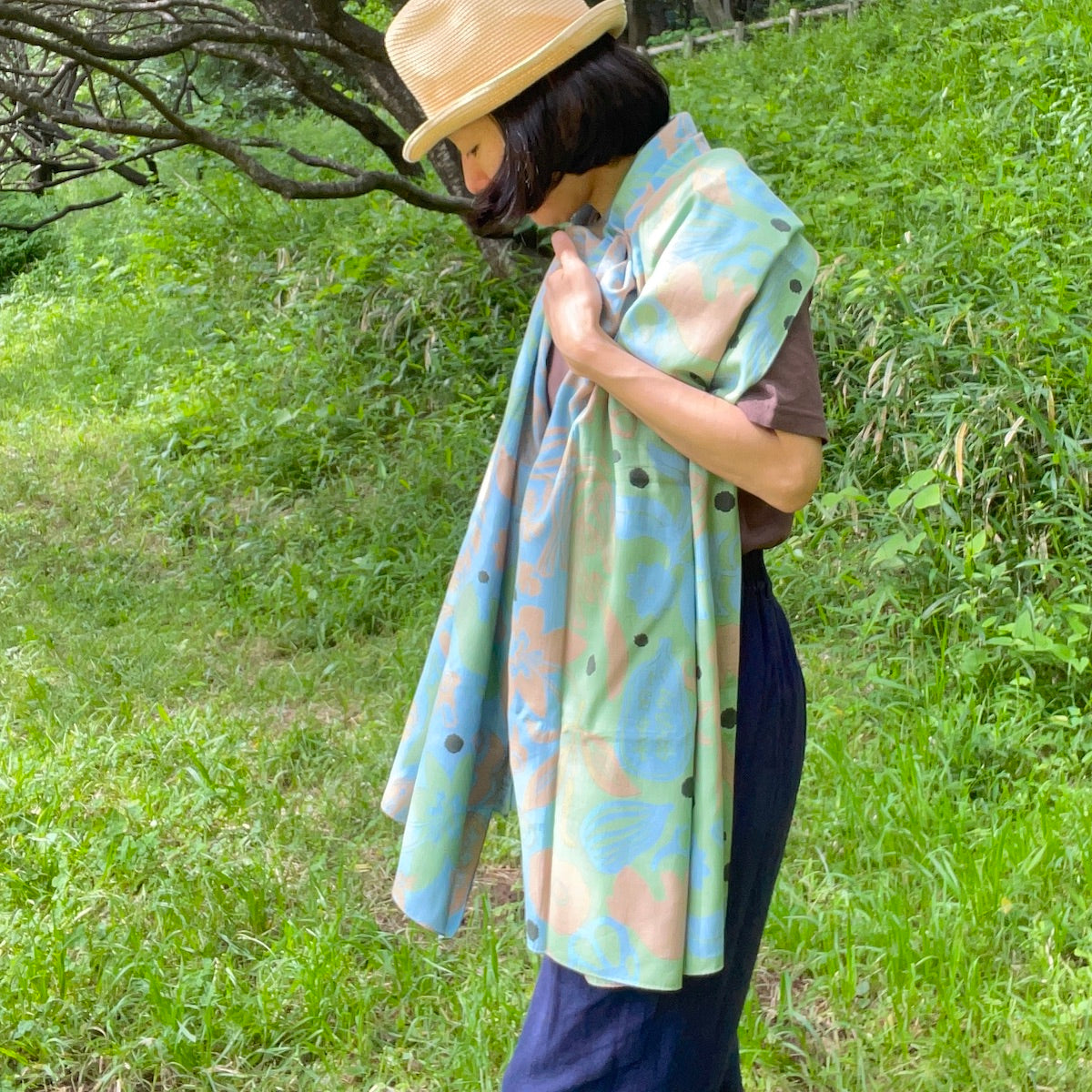 ストール「スパイス」アレンジ(コットン75%レーヨン25%)