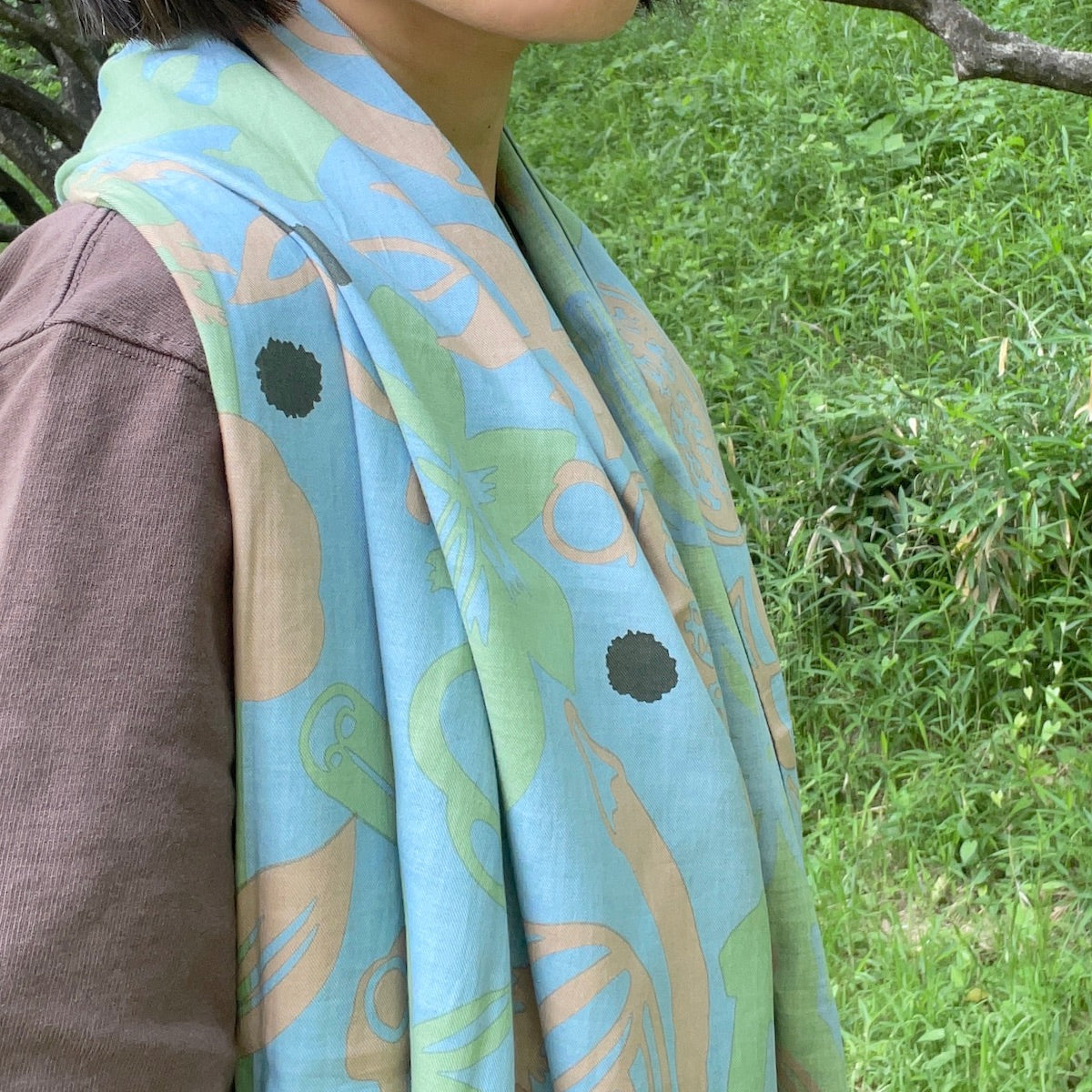 ストール「スパイス」アレンジ(コットン75%レーヨン25%)