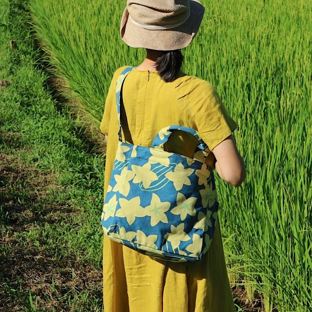 Shoulder tote "Starfruit" gift_star pattern