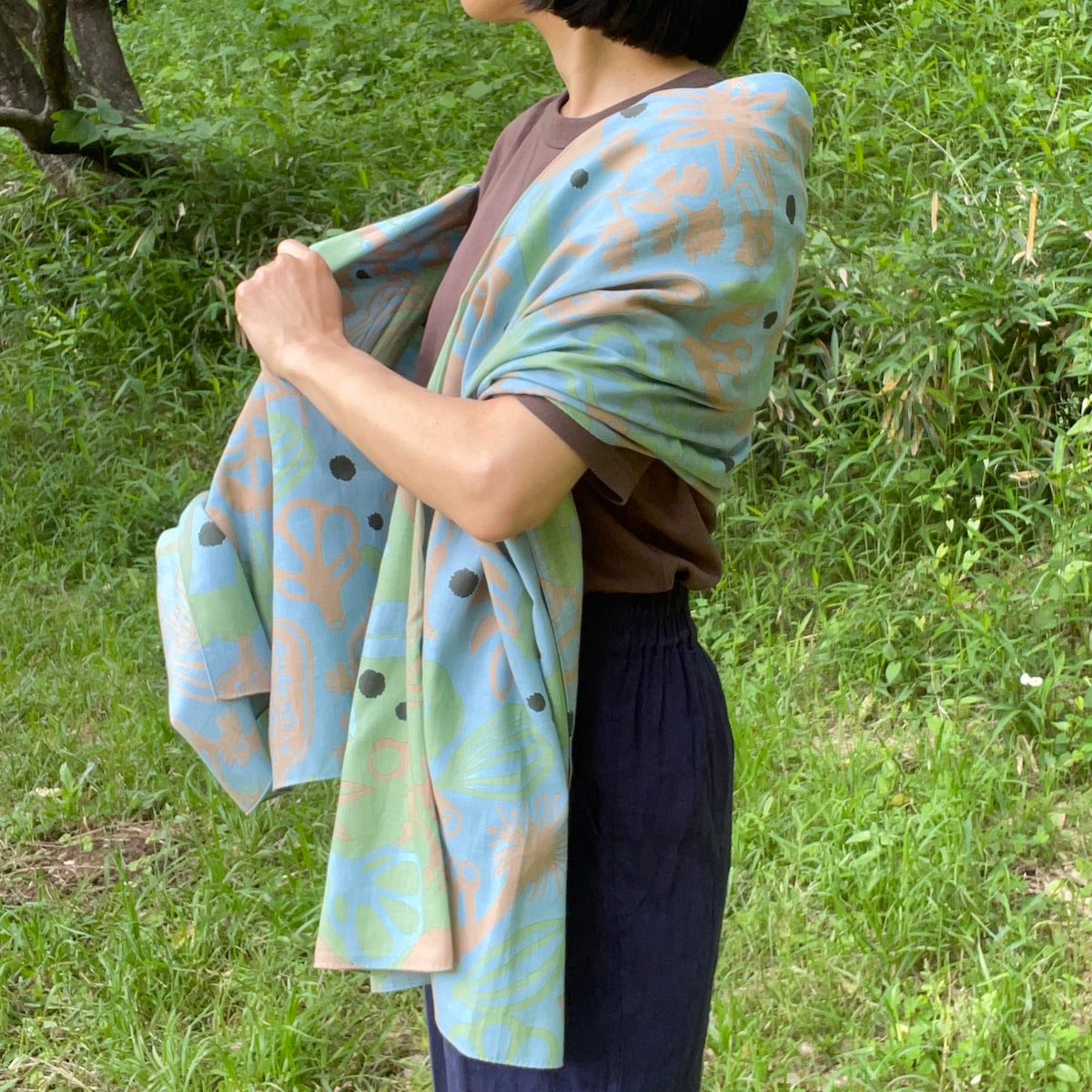 ストール「スパイス」アレンジ(コットン75%レーヨン25%)