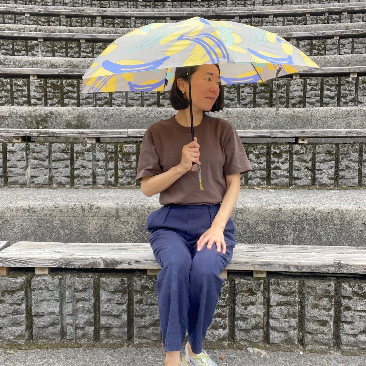 折り畳み傘「バナナ」木陰_果実