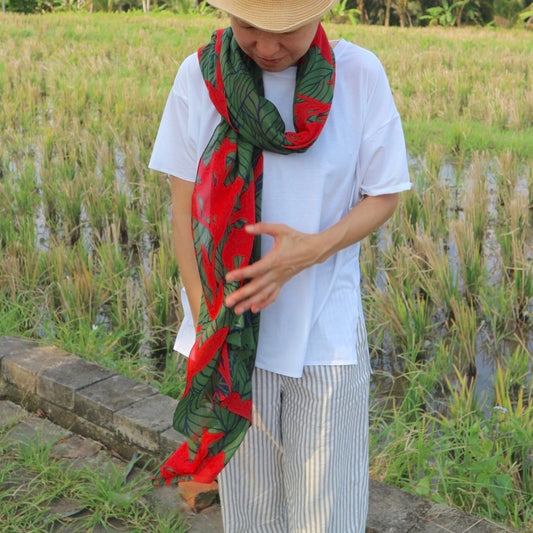 ストール「カンナ」希望(コットンシフォン100%)