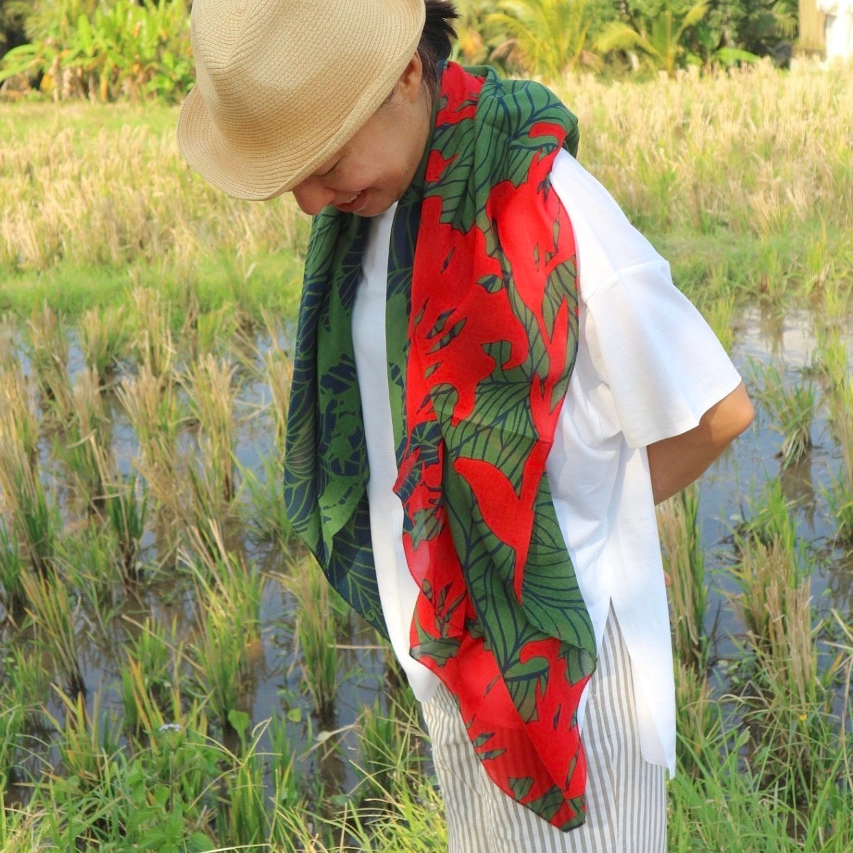 LAST1 ・Scarf “Kanna” desired (100% cotton)
