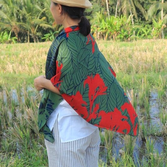 スカーフ「カンナ」希望(コットンシフォン100%)