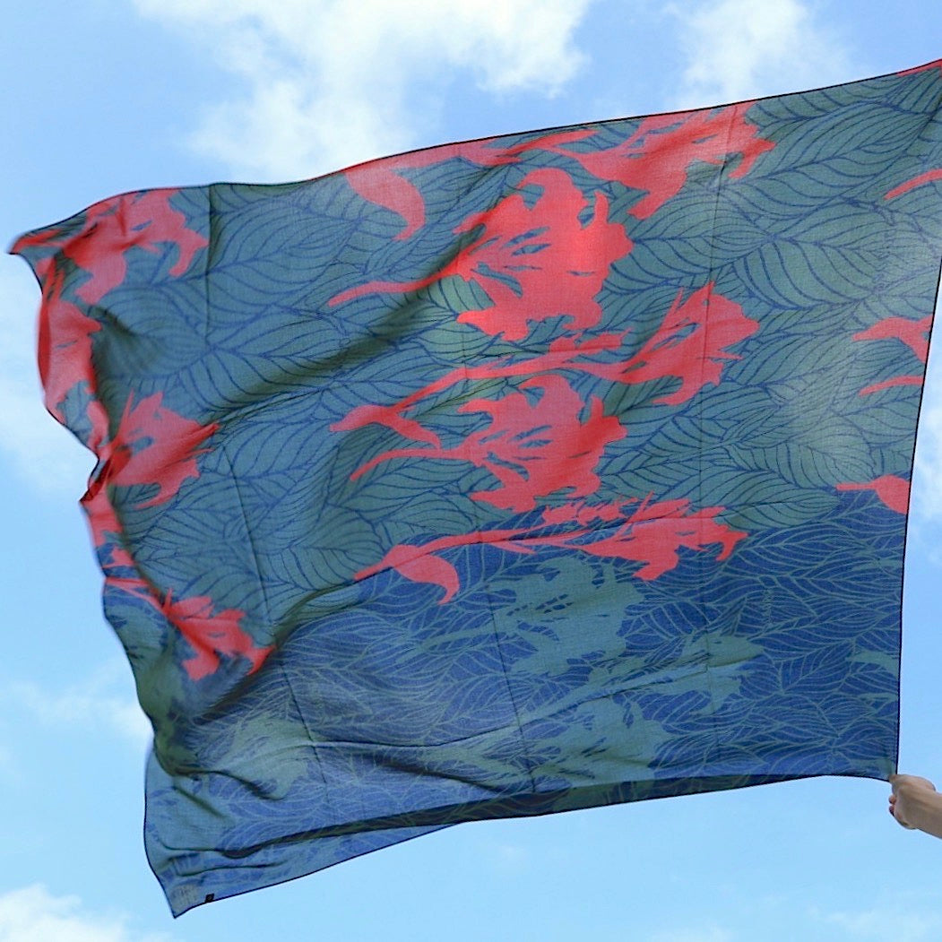 スカーフ「カンナ」希望(コットンシフォン100%)