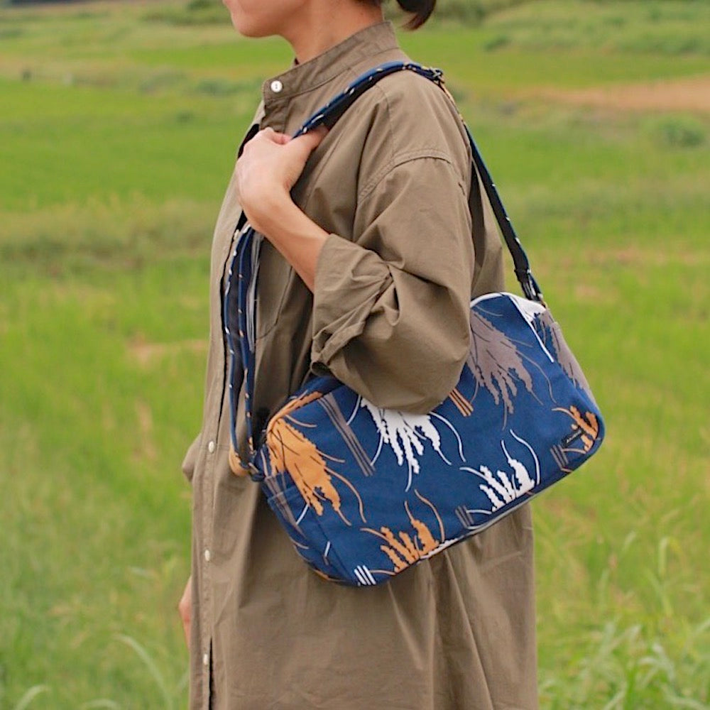 ショルダーバッグ 「イネ」オイシイネ!_稲穂(ネイビー)