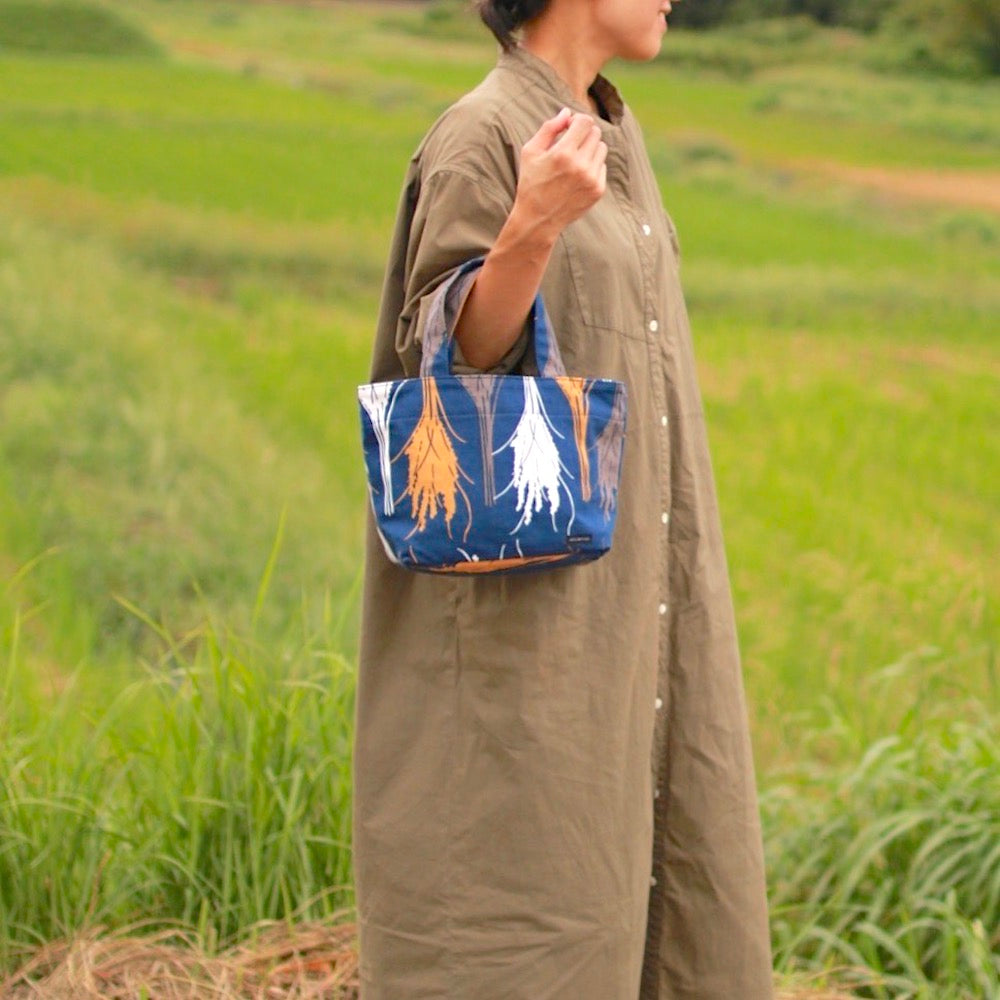 トート (S)「イネ」オイシイネ!_稲穂(ネイビー)