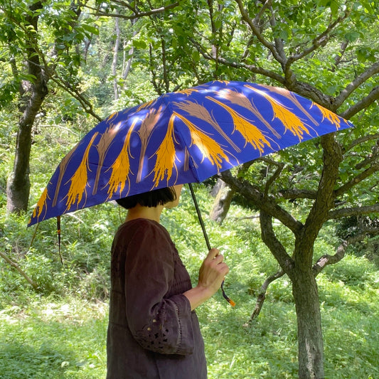 折り畳み傘「イネ」オイシイネ!_ネイビー