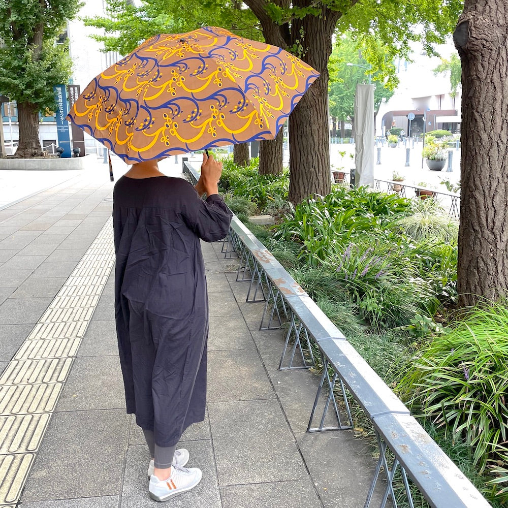 折り畳み傘「イネ」オイシイネ!_ブラウン