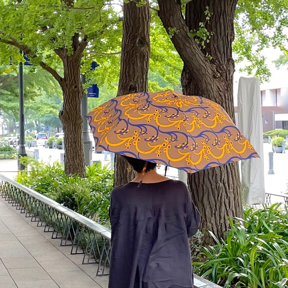 折り畳み傘「イネ」オイシイネ!_ブラウン