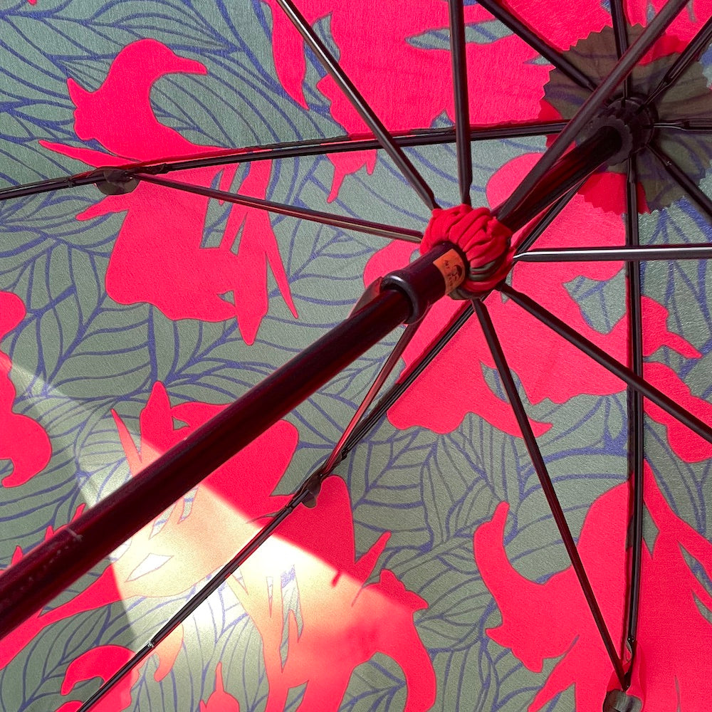 Long umbrella “Kanna” desired_red