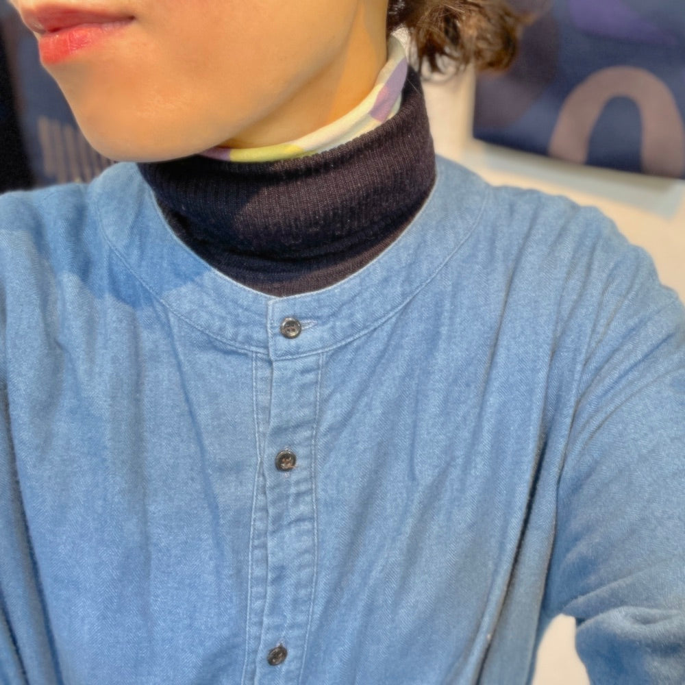 プチスカーフ「テンキ」うららか_葉(コットンシフォン100%)