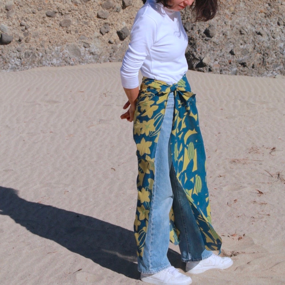 スカーフ「スターフルーツ」スター(コットンシフォン100%)