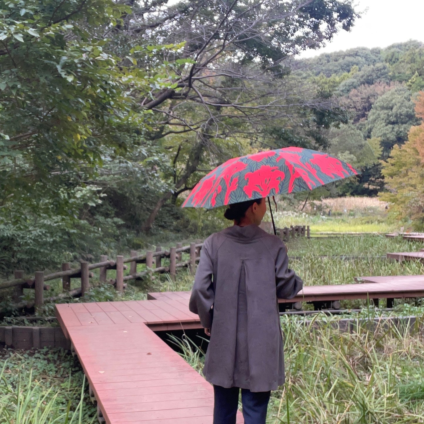 Folding umbrella "Kanna" desired_red