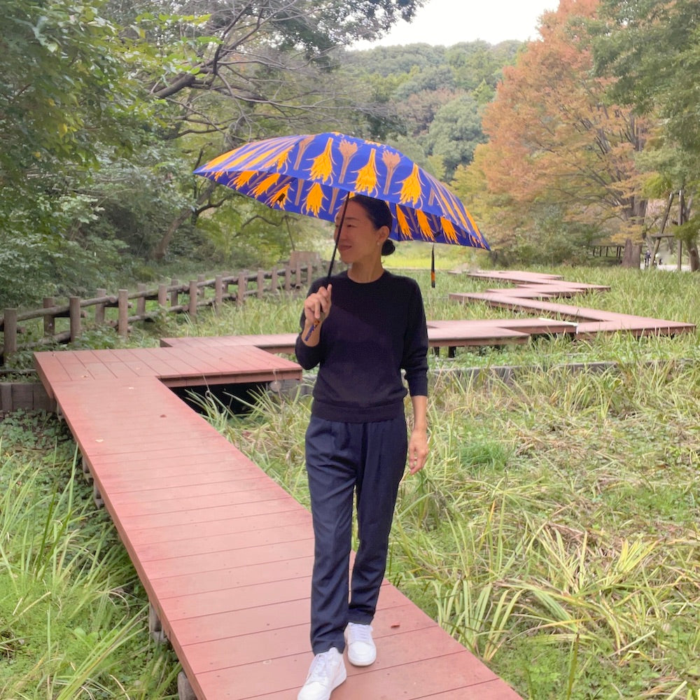 折り畳み傘「イネ」オイシイネ!_ネイビー