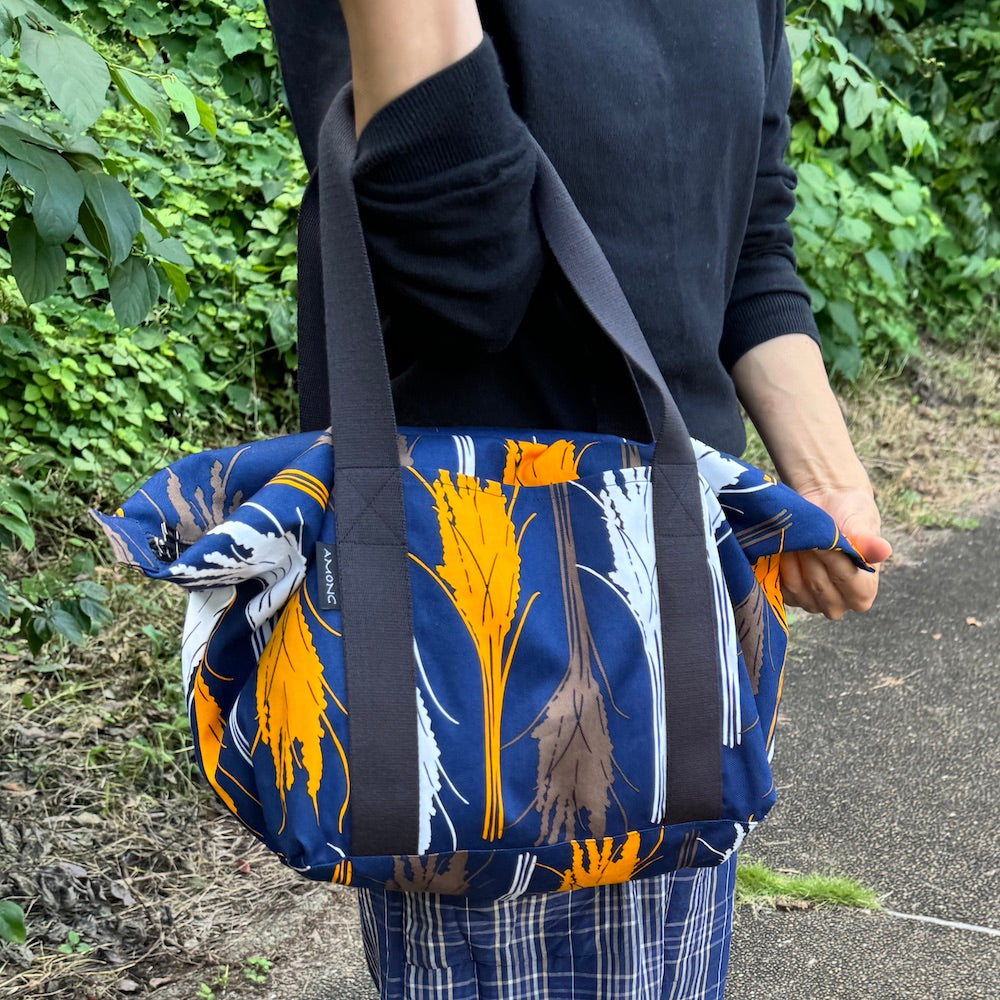 ボストンバッグ「イネ」オイシイネ!_ネイビー