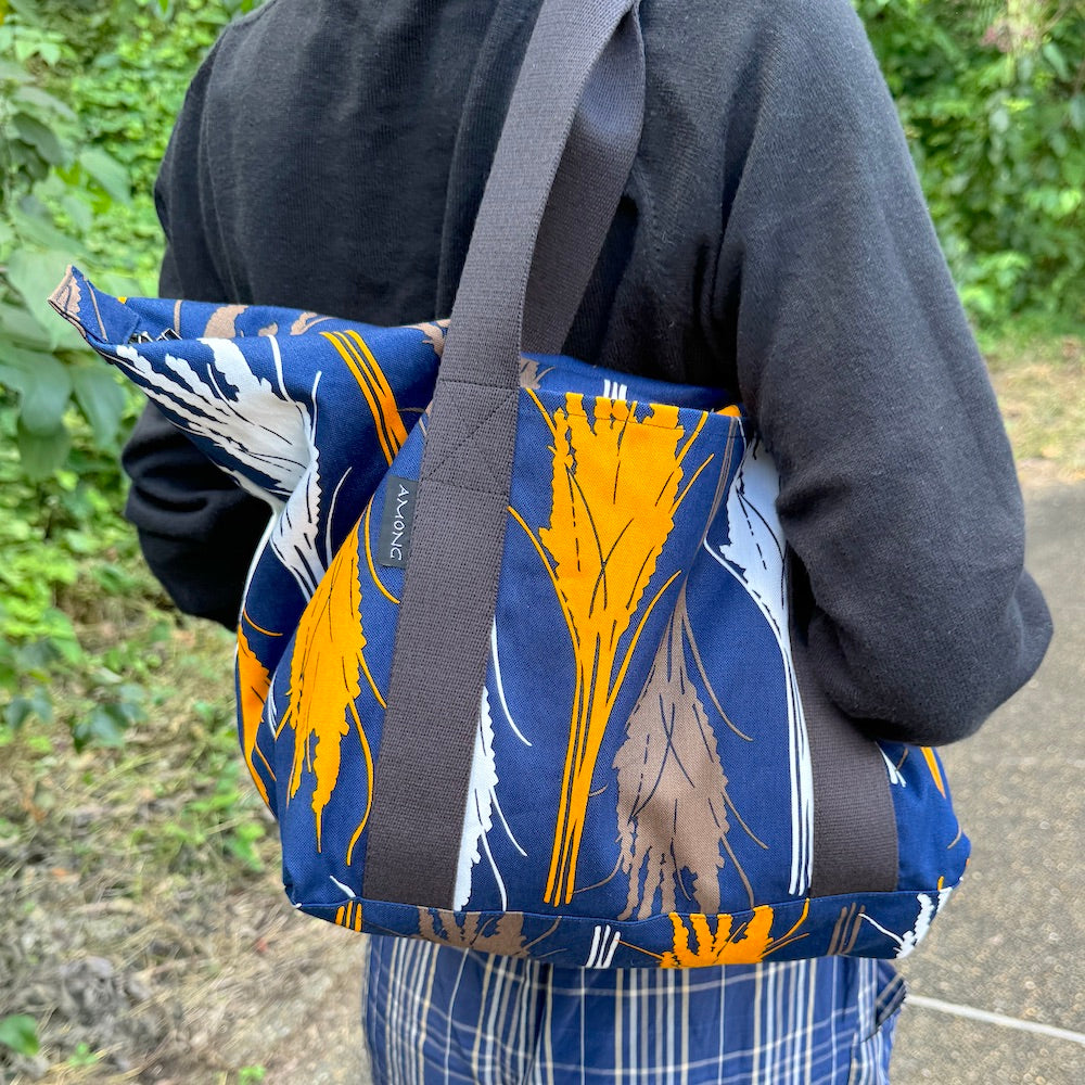 ボストンバッグ「イネ」オイシイネ!_ネイビー