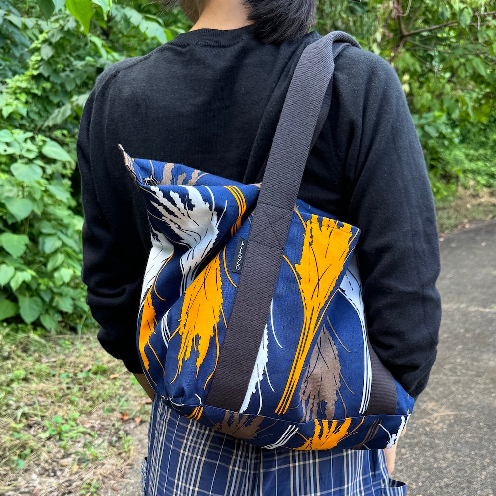 ボストンバッグ「イネ」オイシイネ!_ネイビー