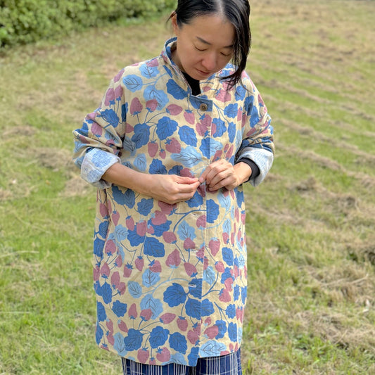 Linen coat "Ichigo Ichie(One life, one encounter)" Relaxation_Small grain