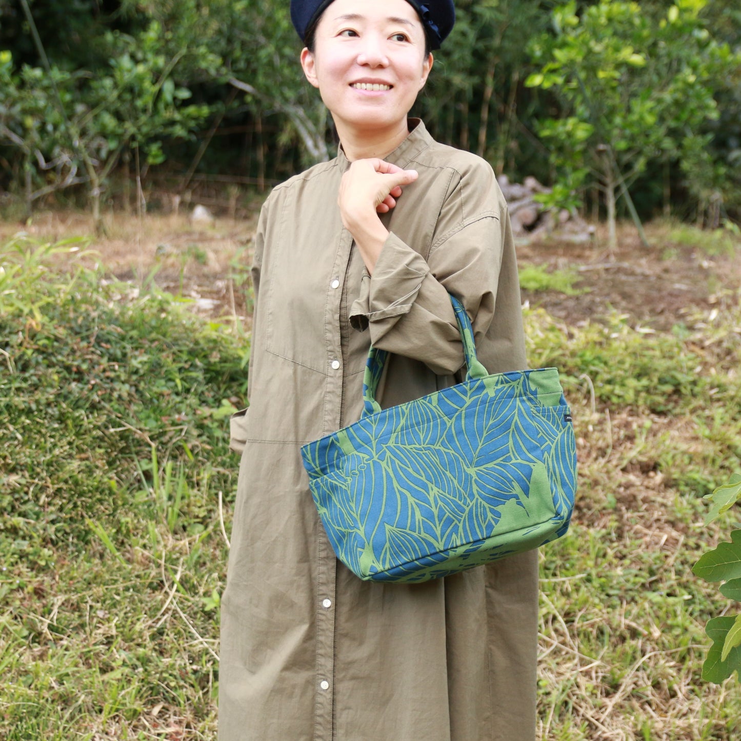 トート(サイドポケットS) 「カンナ」_希望_グリーン