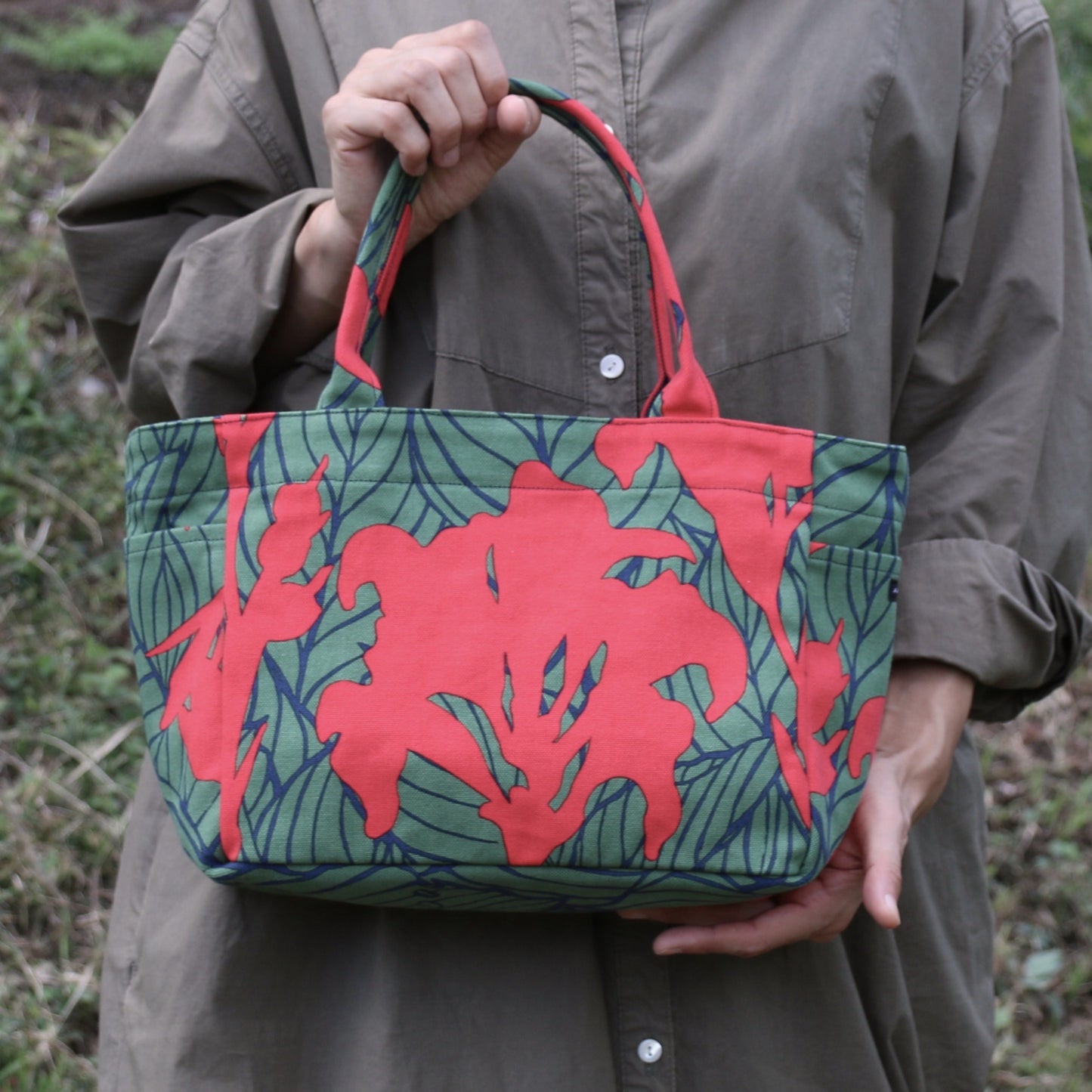 トート(サイドポケットS) 「カンナ」_希望_レッド