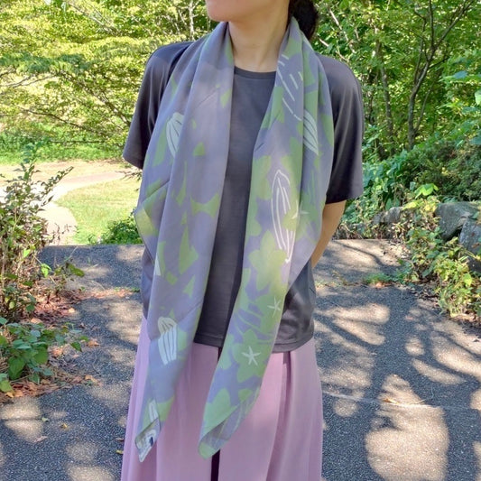 スカーフ「スターフルーツ」ギフト(シルク40% レーヨン60%)