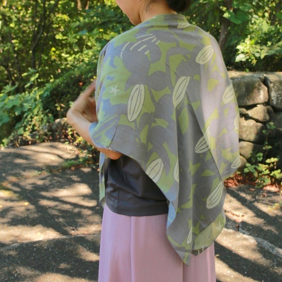 スカーフ「スターフルーツ」ギフト(シルク40% レーヨン60%)