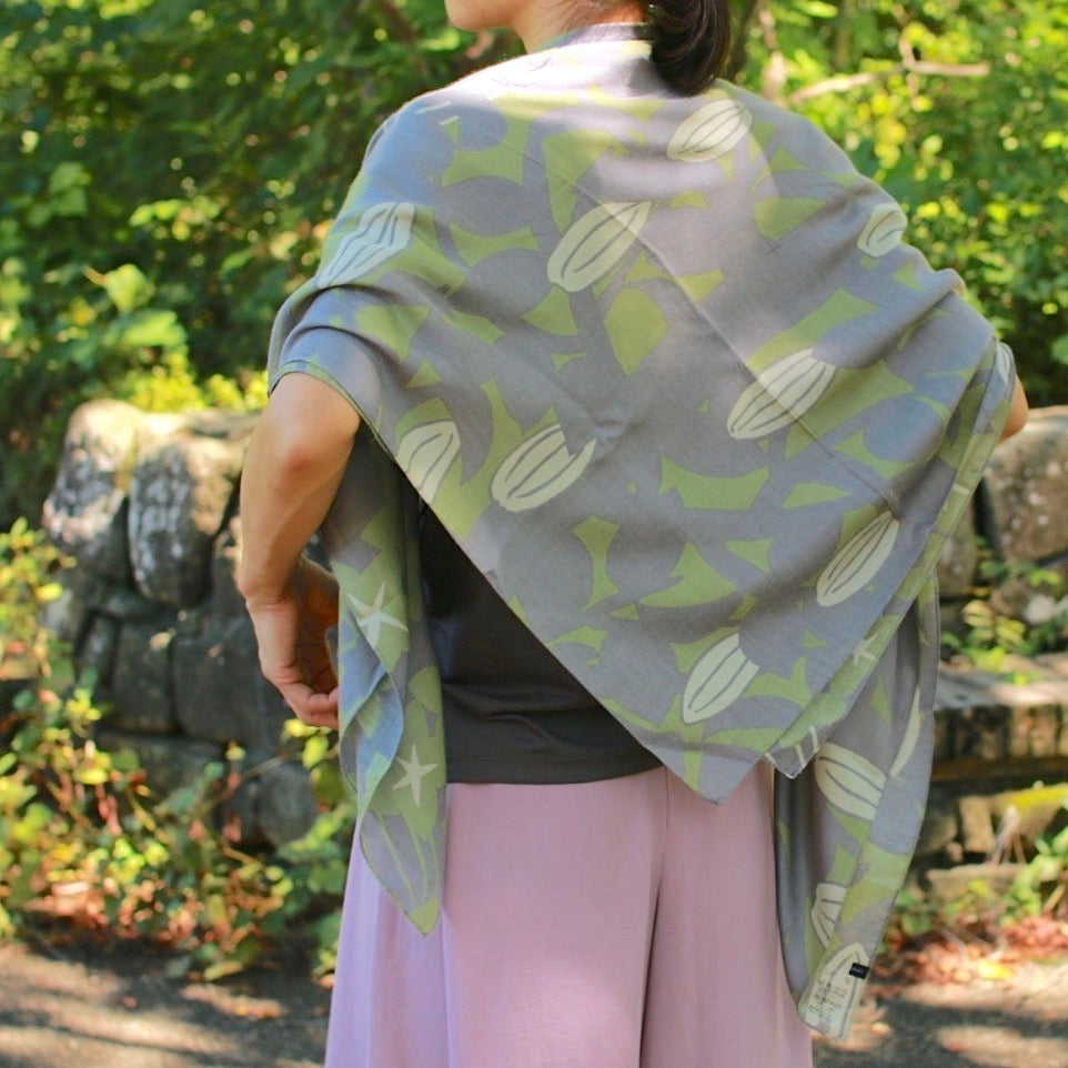 スカーフ「スターフルーツ」ギフト(シルク40% レーヨン60%)