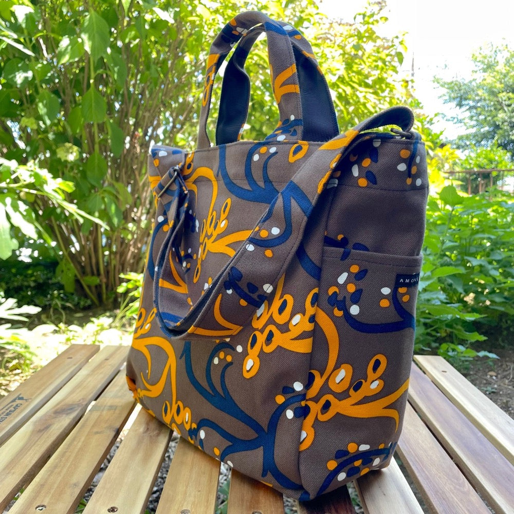 ショルダートート 「稲」オイシイネ!_ブラウン