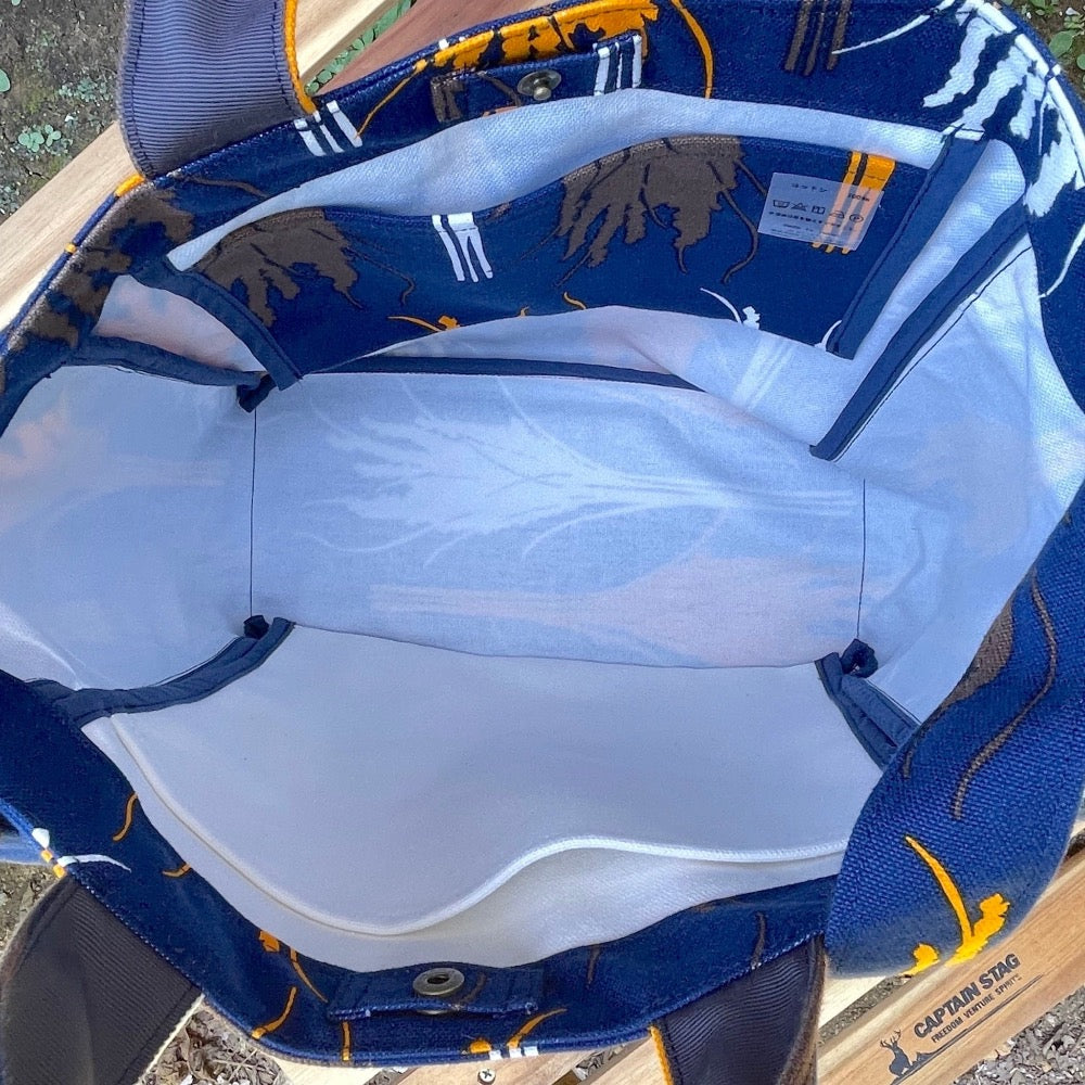 ショルダートート 「イネ」オイシイネ!_稲穂(ネイビー)