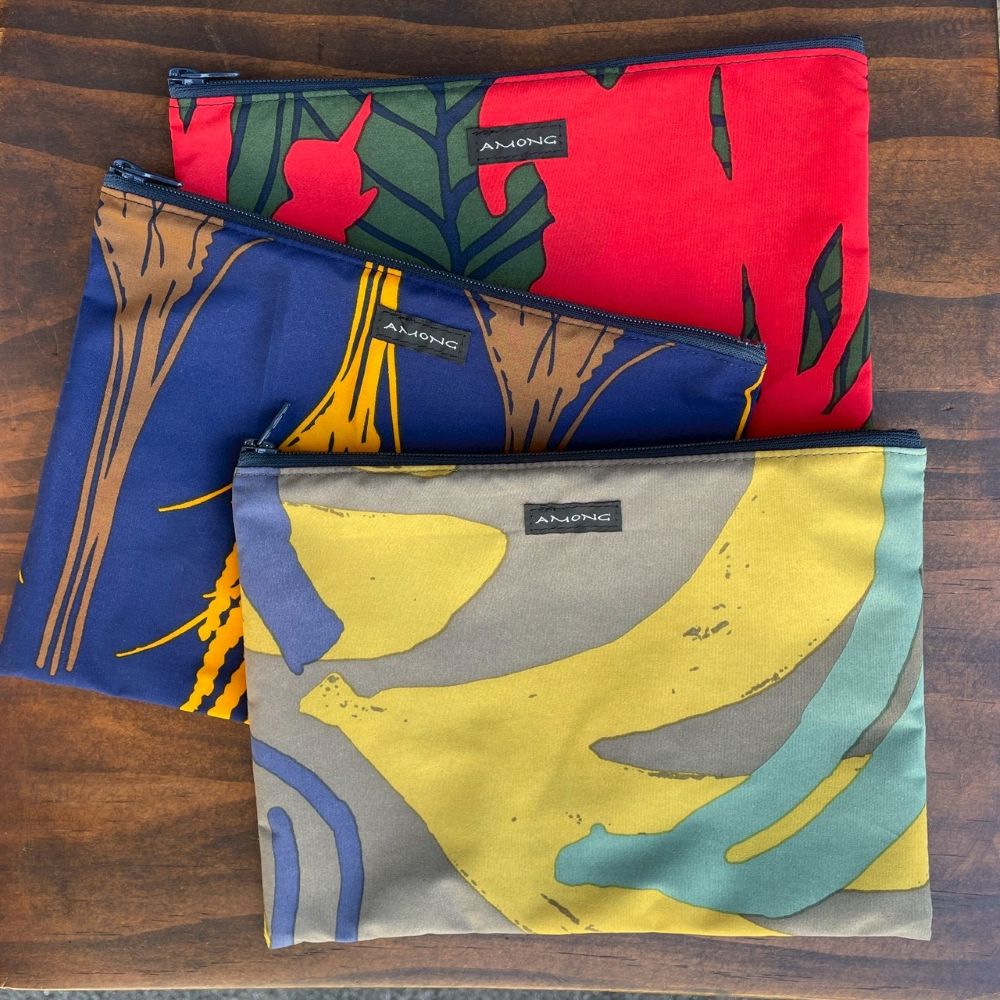 AMONG 撥水ポーチ 日本製 ポリエステル100% waterproof pouch compact travel pouch